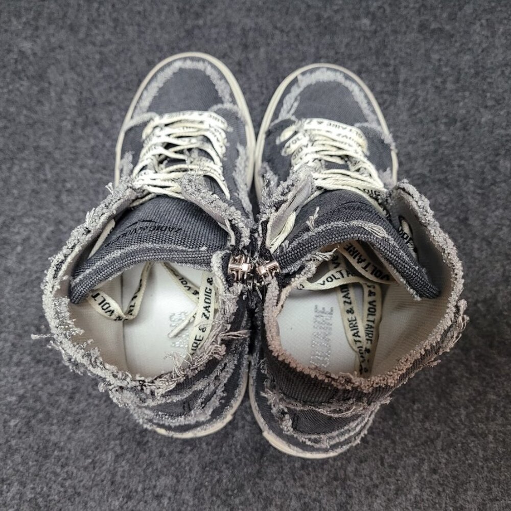NWOB Zadig & Voltaire Flash Hi-Top Sneakers Size 38 US 7.5 - 8 - Picture 7 of 11